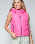 Snobbish Zip Up Quilted Hooded Vest