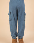 VERY J Washed Drawstring Jogger Cargo Jeans