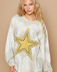 POL Washed Star Patch With Studded Top