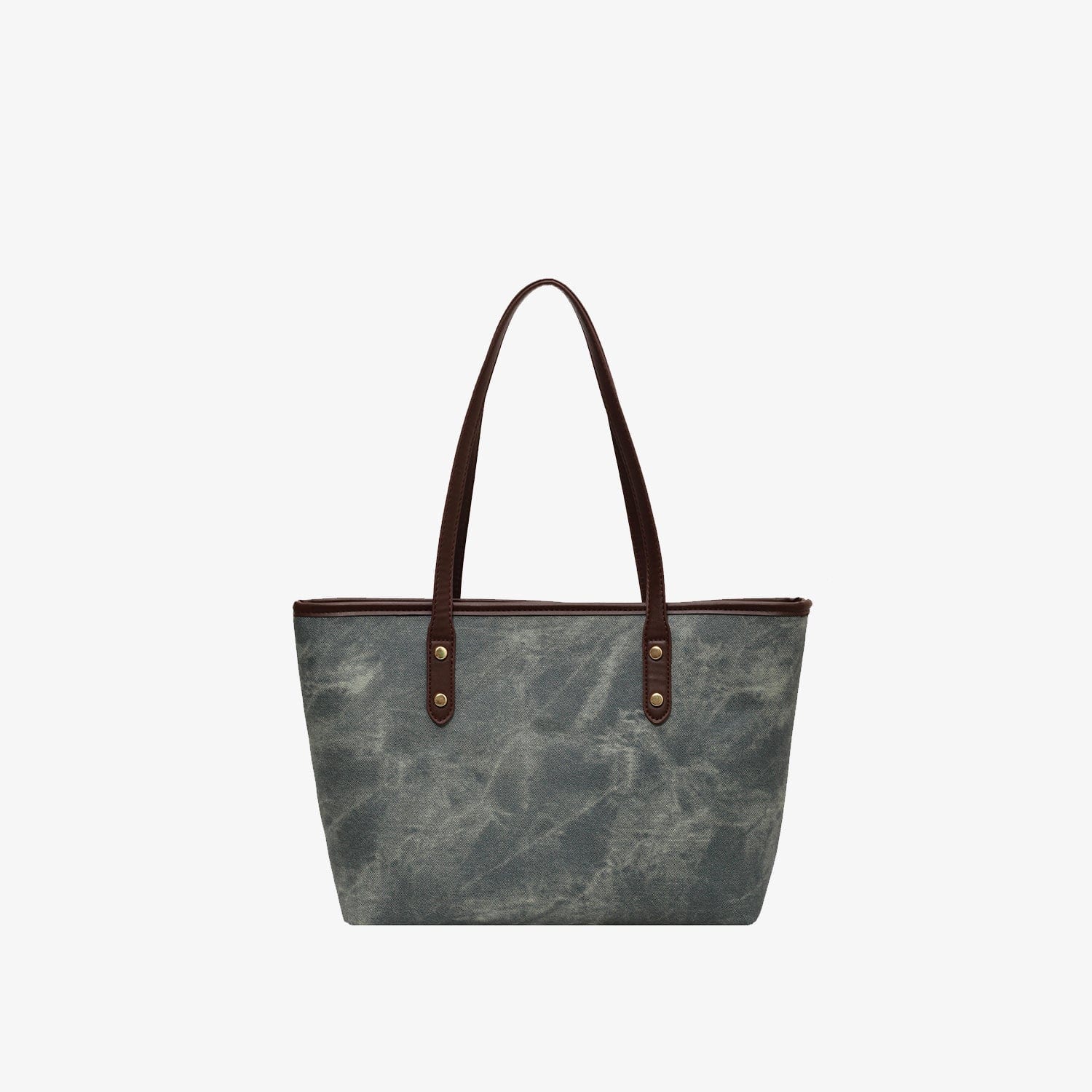 White Smoke PU Leather Tote Bag