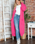 Letter Dropped Shoulder Long Sleeve Cardigan