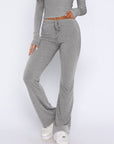 V-Neck Long Sleeve Top and Pants Set