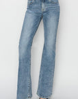 Light Gray RISEN Full Size Mid Rise Bootcut Jeans