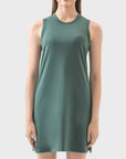 Light Gray Round Neck Sleeveless Active Dress