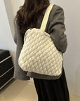 Drawstring Bubble Texture Tote Bag