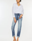 Lavender Kancan High Rise Cuffed Straight Jeans