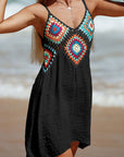 Dark Gray Cutout V-Neck Cover-Up Dress Sentient Beauty Fashions Apparel & Accessories