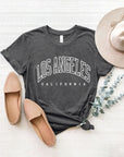 Light Gray LOS ANGELES CALIFORNIA Round Neck T-Shirt