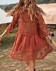 Sienna Lace Detail Plunge Cover-Up Dress Sentient Beauty Fashions Apparel & Accessories