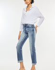 Lavender Kancan High Rise Cuffed Straight Jeans