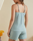 Ribbed Scoop Neck Top and Shorts Lounge Set