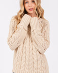 SAGE + FIG Cable-Knit Long Sleeve Sweater