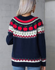 Angel Wings Graphic Round Neck Long Sleeve Sweater