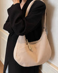 Ribbed Adjustable Strap Shoulder Bag