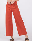 Light Gray SAGE + FIG Wide Leg Cropped Pants