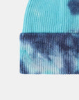 Tie-Dye Cuffed Rib-Knit Beanie Hat