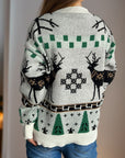 Christmas Element Round Neck Long Sleeve Sweater