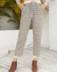 Ivy Lane Tied Printed Pants with Pockets