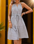 Sienna Striped Tie Waist Dress