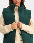 Zip Up Turtleneck Vest Coat