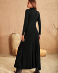 Turtleneck Long Sleeve Maxi Dress