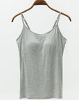 Lavender Full Size Adjustable Strap Modal Cami with Bra