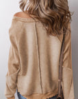 Exposed Seam Long Sleeve Sweatshirt