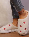 Heart Round Toe Flat Slippers