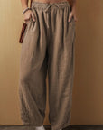 Drawstring Wide Leg Pants