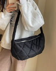 Quilted Polyester Crossbody Bag