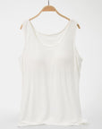 Lavender Scoop Neck Wide Strap Tank