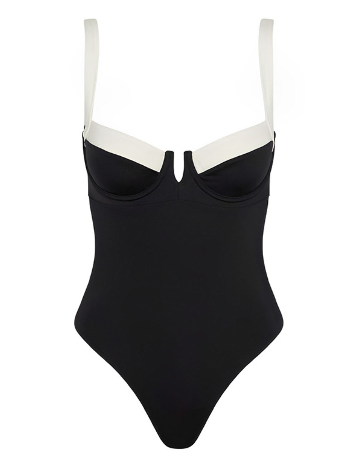 Black Tied Adjustable Strap One-Piece Swimwear Sentient Beauty Fashions Apparel &amp; Accessories