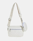 White Smoke Stitching PU Leather Shoulder Bag