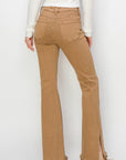 RISEN Bailey Full Size High Waist Side Slit Flare Jeans