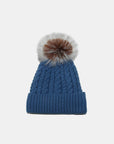 Cable Knit Winter Hat with Pompom