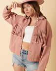 Mittoshop Fringe Detail Cotton Twill Jacket