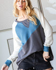 HOPELY Color Block Long Sleeve T-Shirt