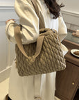 Drawstring Bubble Texture Tote Bag