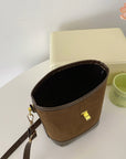 PU Leather Bucket Crossbody Bag