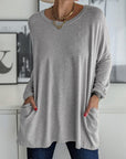 Full Size Round Neck Long Sleeve T-Shirt