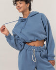 HYFVE Bubble Hem Cropped Hoodie