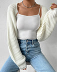 Honey Open Front Long Sleeve Cropped Cardigan