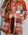 Plaid Button Up Long Sleeve Jacket