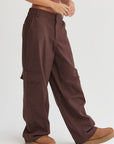 HYFVE Elastic Waist Wide-Leg Cargo Pants