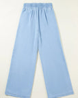 Drawstring Wide Leg Jeans