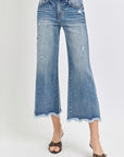 Risen High Rise Cropped Flare Jeans