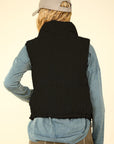 VERY J Zip Up Padded Corduroy Puffer Vest