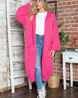 Letter Dropped Shoulder Long Sleeve Cardigan