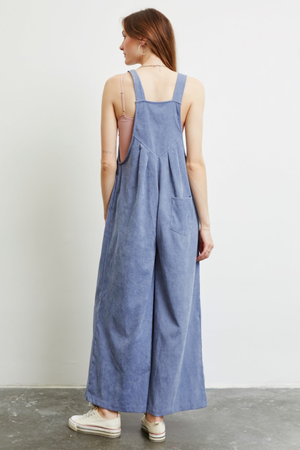 Light Gray HEYSON Full Size Wide Leg Overalls with Pockets Sentient Beauty Fashions Apaparel &amp; Accessories