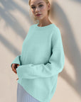 Basic Bae Round Neck Dropped Shoulder Sweater